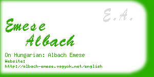 emese albach business card